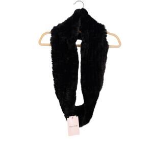 Adrienne Landau Faux Fur Infinity Scarf OS Black Soft Plush Winter Glam Cozy NWT